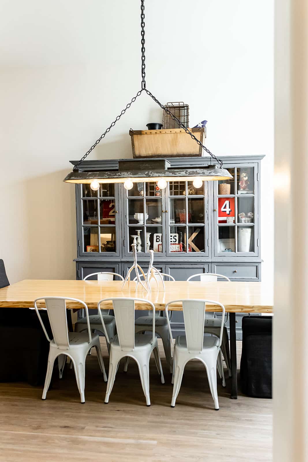 First-time home buyer considering low down payment mortgage benefits in a dining room